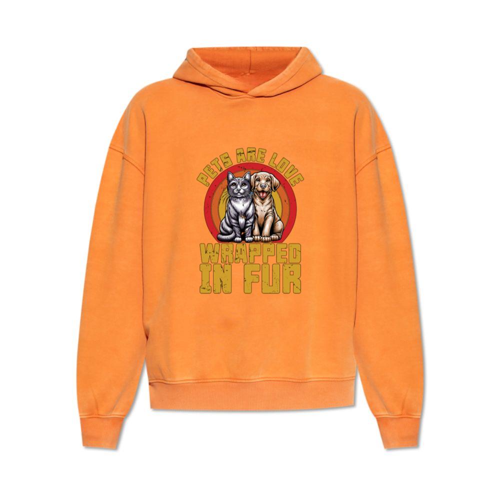 Pets Are Love Wrapped in Fur Dog Cat Animal Rescue Gift Hoodie