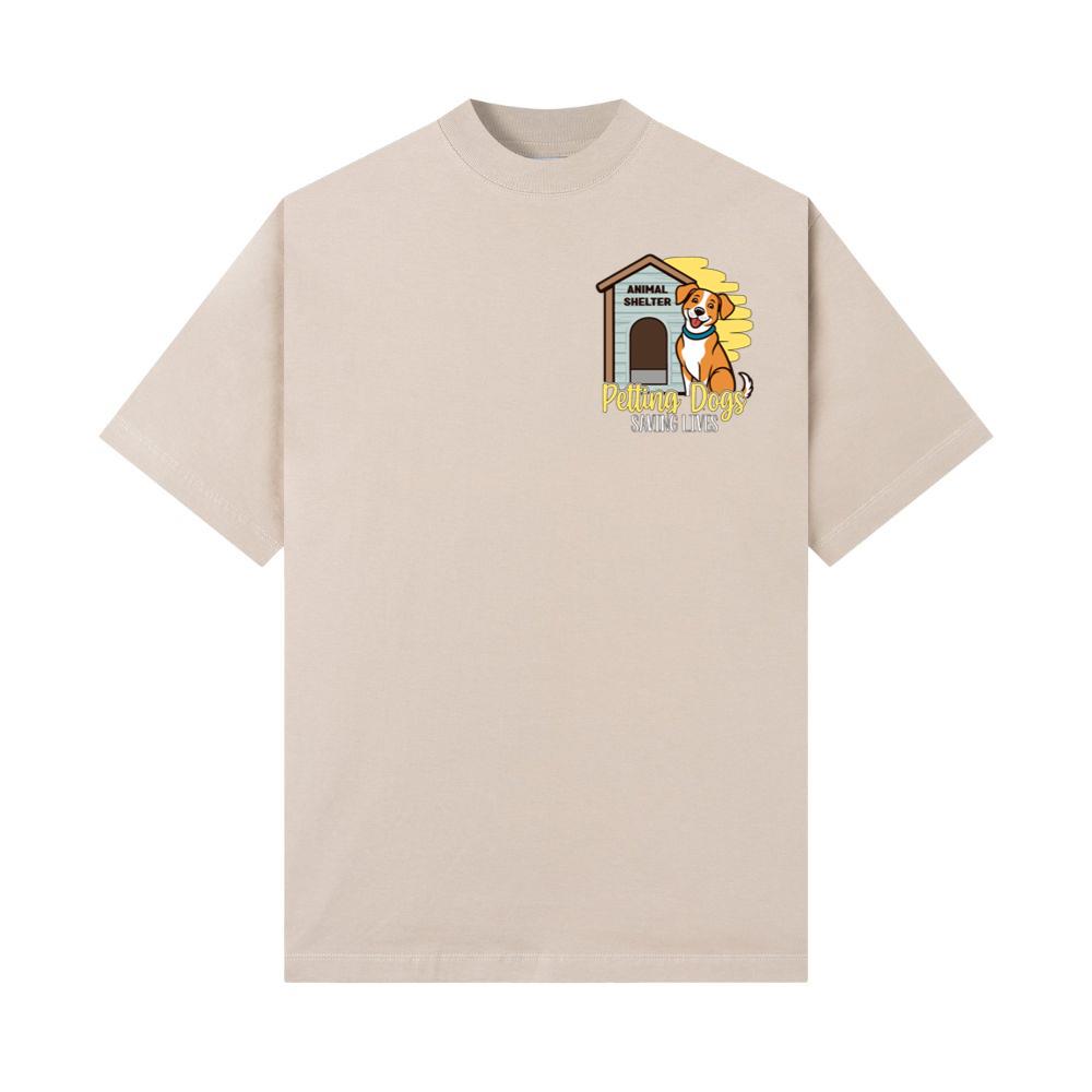 Petting Dogs Saving Lives Animal Shelter Rescue Dog Lover Gift T-Shirt