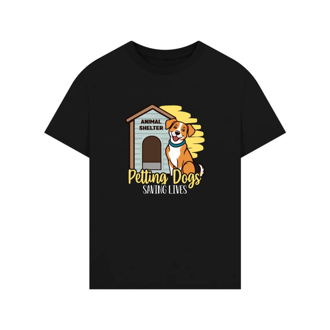 Petting Dogs Saving Lives Animal Shelter Rescue Dog Lover Gift T-Shirts