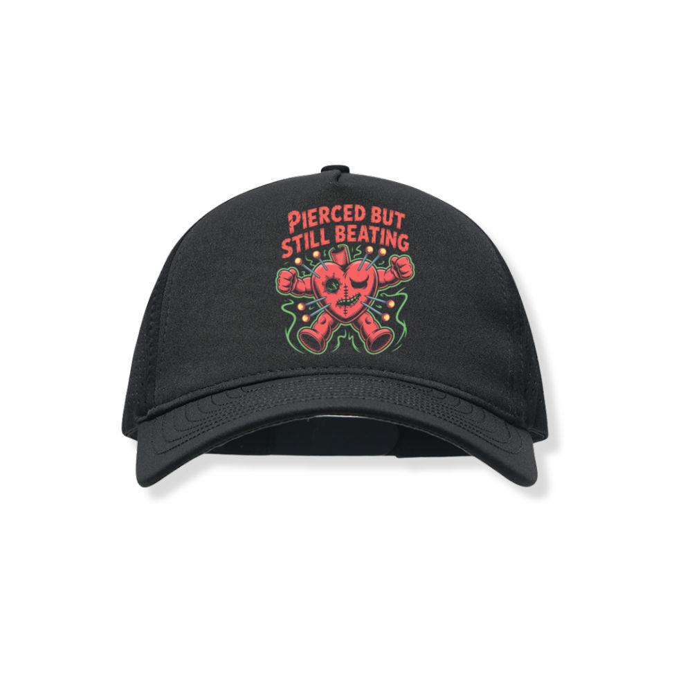 Pierced But Still Beating Heart Graphic Black Hat