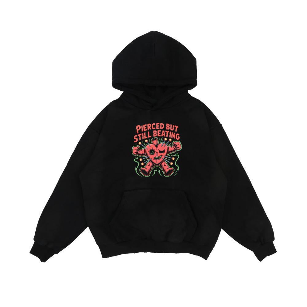 Pierced But Still Beating Heart Graphic Hoodie