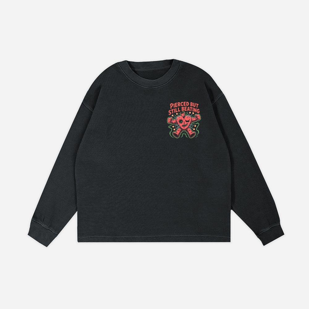 Pierced But Still Beating Heart Graphic Sweatshirt