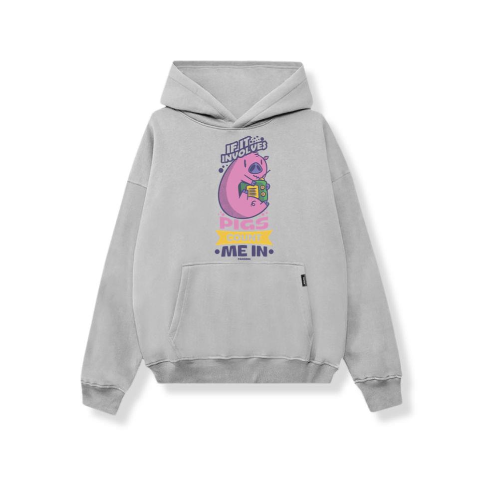 Pig animal piglet farm funny gift Hoodie