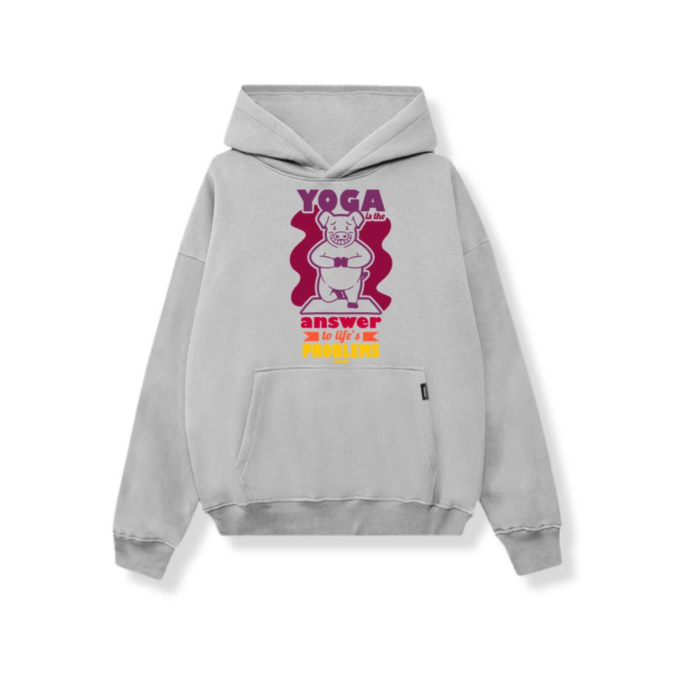 Pig animal piglet farm funny gift_1 Hoodie