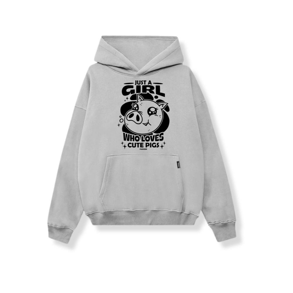 Pig animal piglet farm funny gift_2 Hoodie