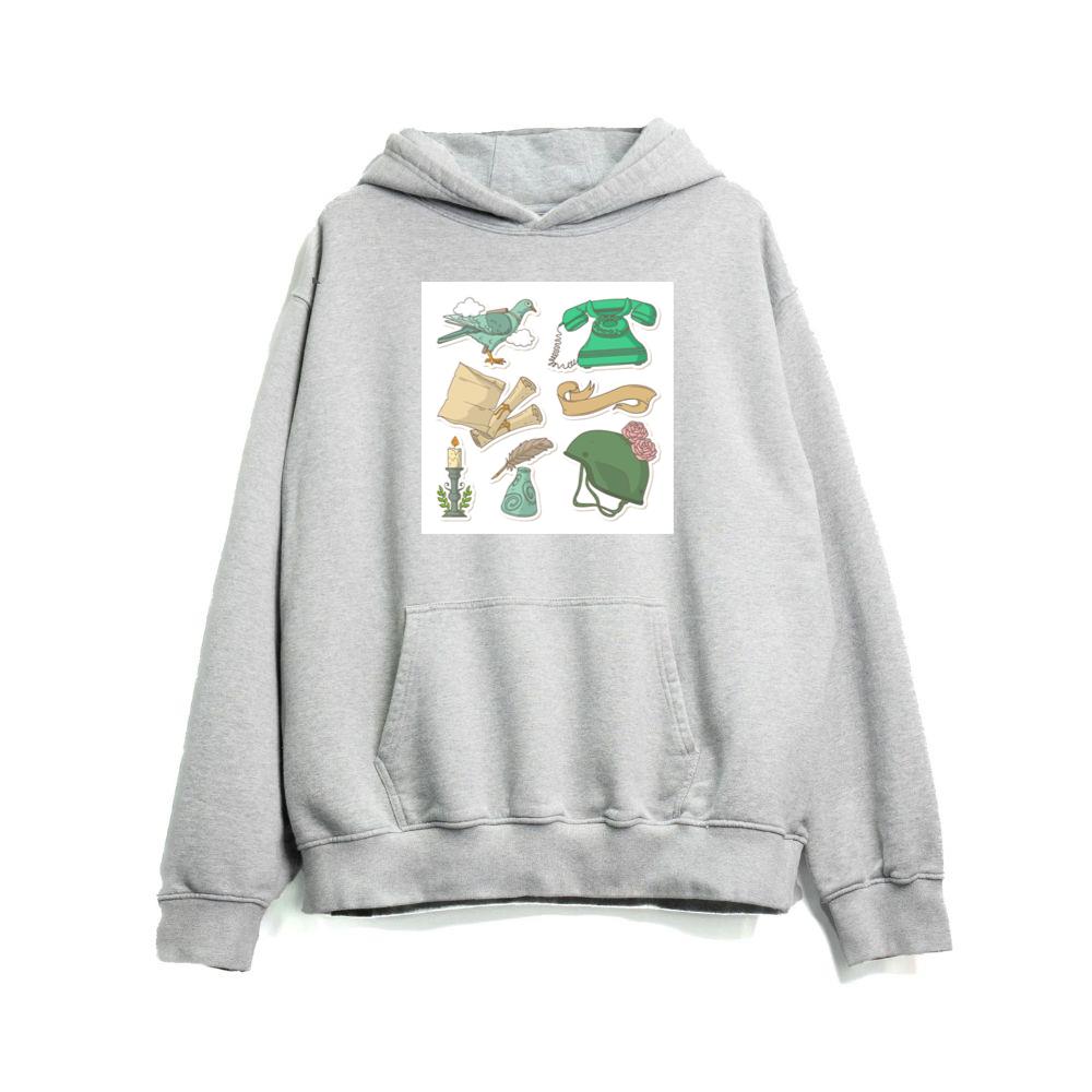 Pigeon, Phone, and Helmet Stickers Hoodies