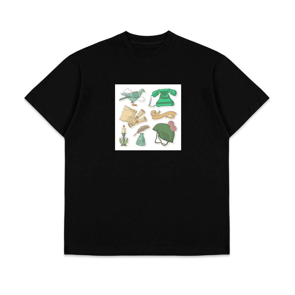 Pigeon, Phone, and Helmet Stickers T-Shirts