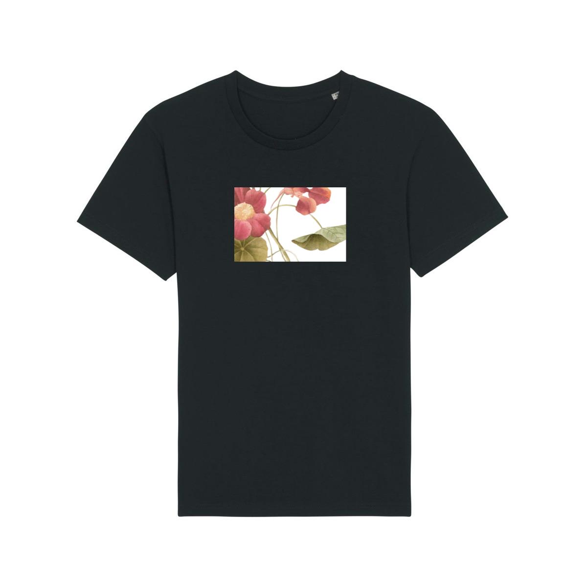 Pink and Orange Flowers with Green Leaves T-Shirts