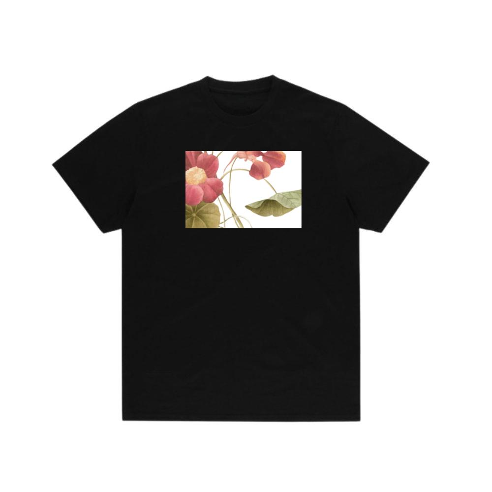 Pink and Orange Flowers with Green Leaves T-Shirts