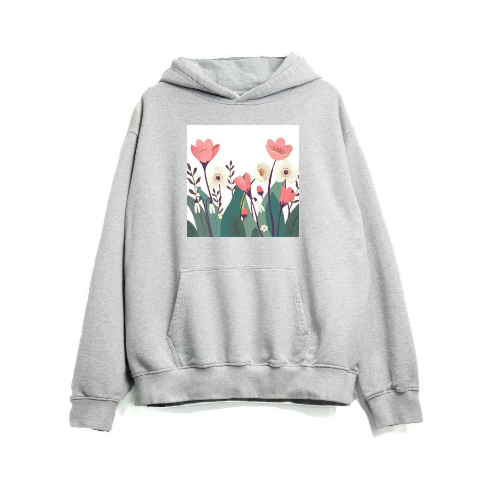 Pink and White Blooms Hoodies