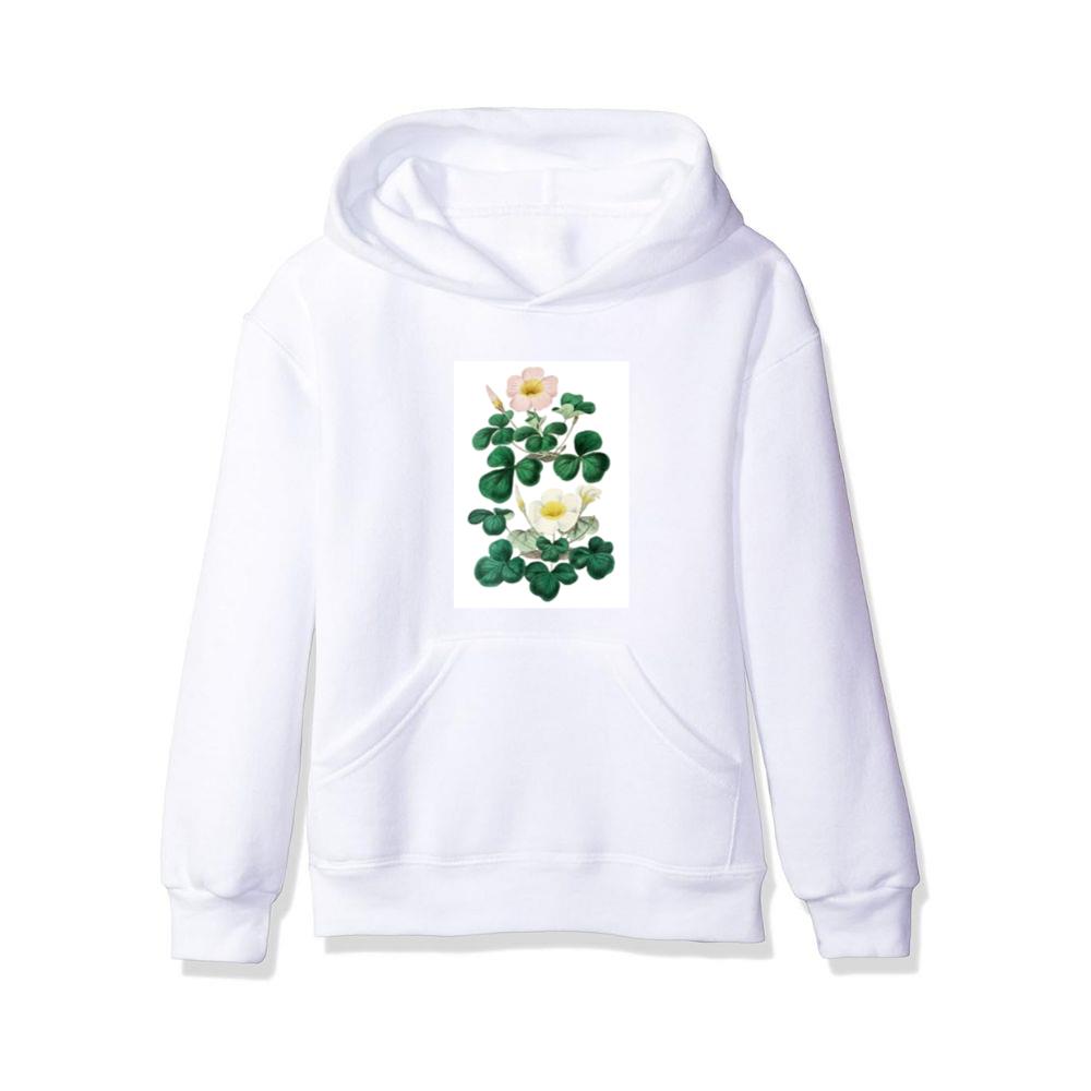 Pink and White Oxalis Blossoms Hoodies