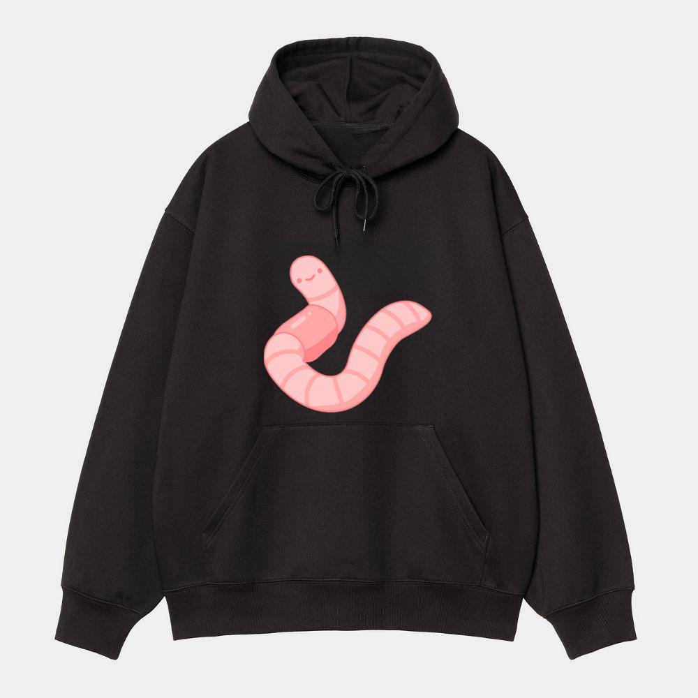Pink Earthworm Hoodie