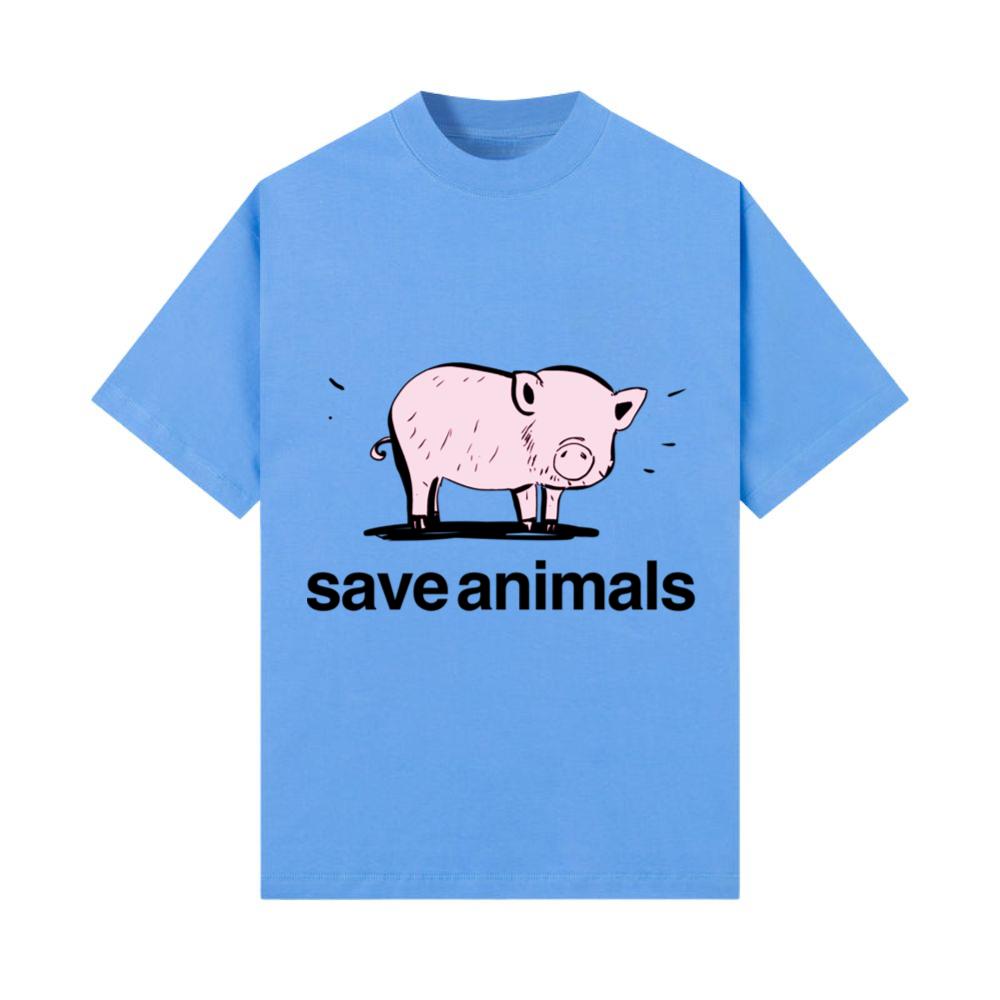 pink pig baby animal save animals T-Shirt