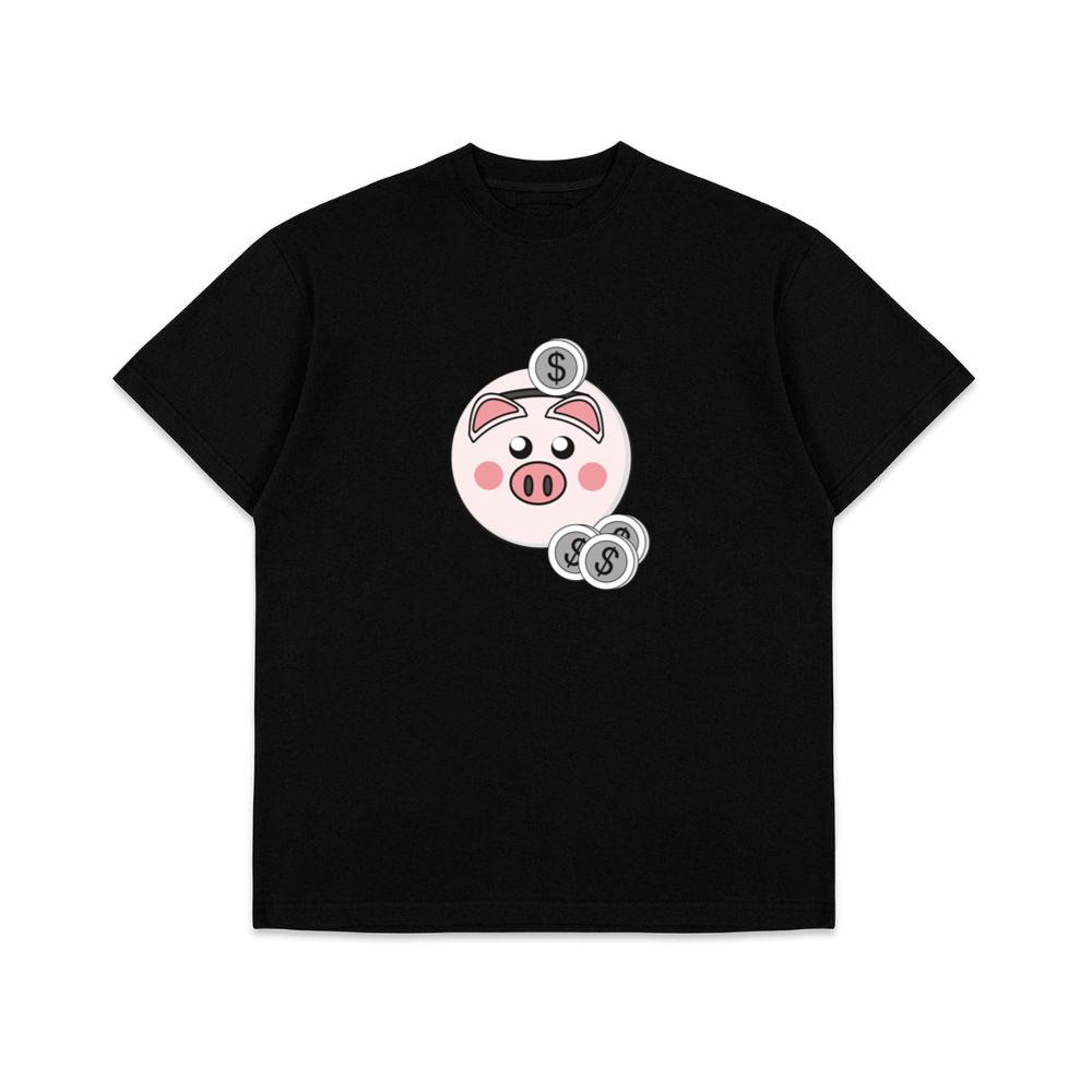 Pink Piggy Bank with Coins T-Shirts