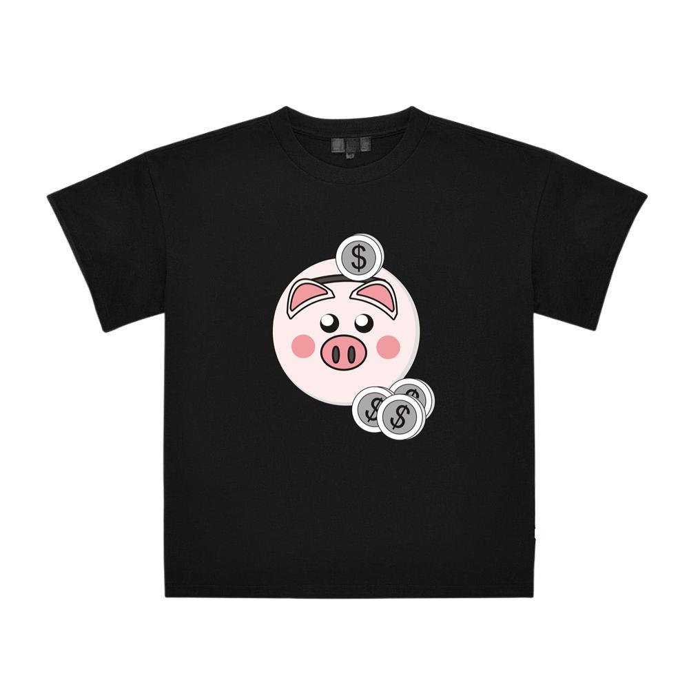 Pink Piggy Bank with Coins T-Shirts