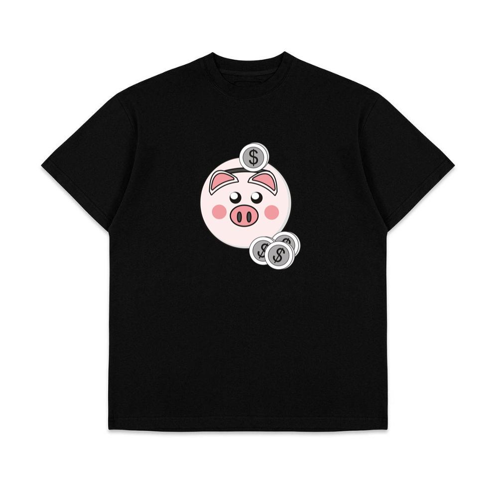 Pink Piggy Bank with Coins T-Shirts