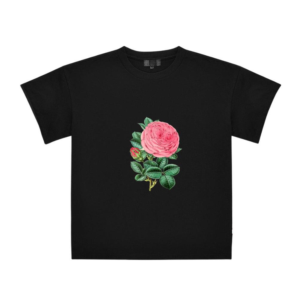 Pink Rose with Bud T-Shirts