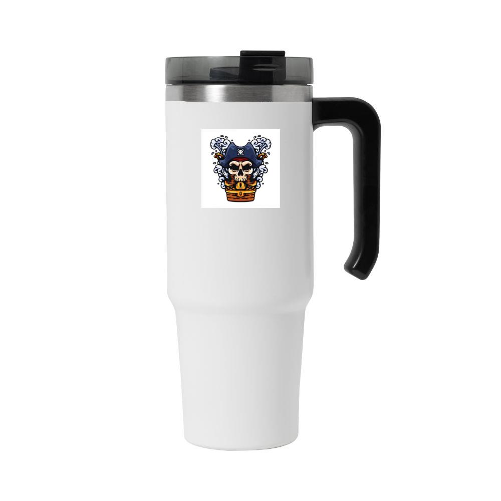Pirate Skull with Treasure Chest and Waves Tumbler