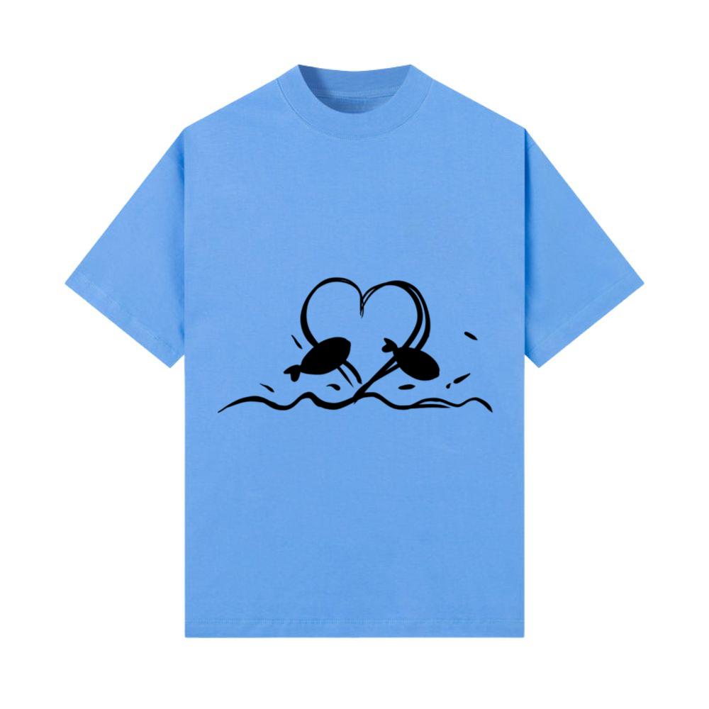 pisces animal rights activist heart water blue wav T-Shirt