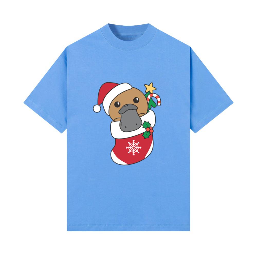 Platypus Christmas Snow Winter Animals T-Shirt