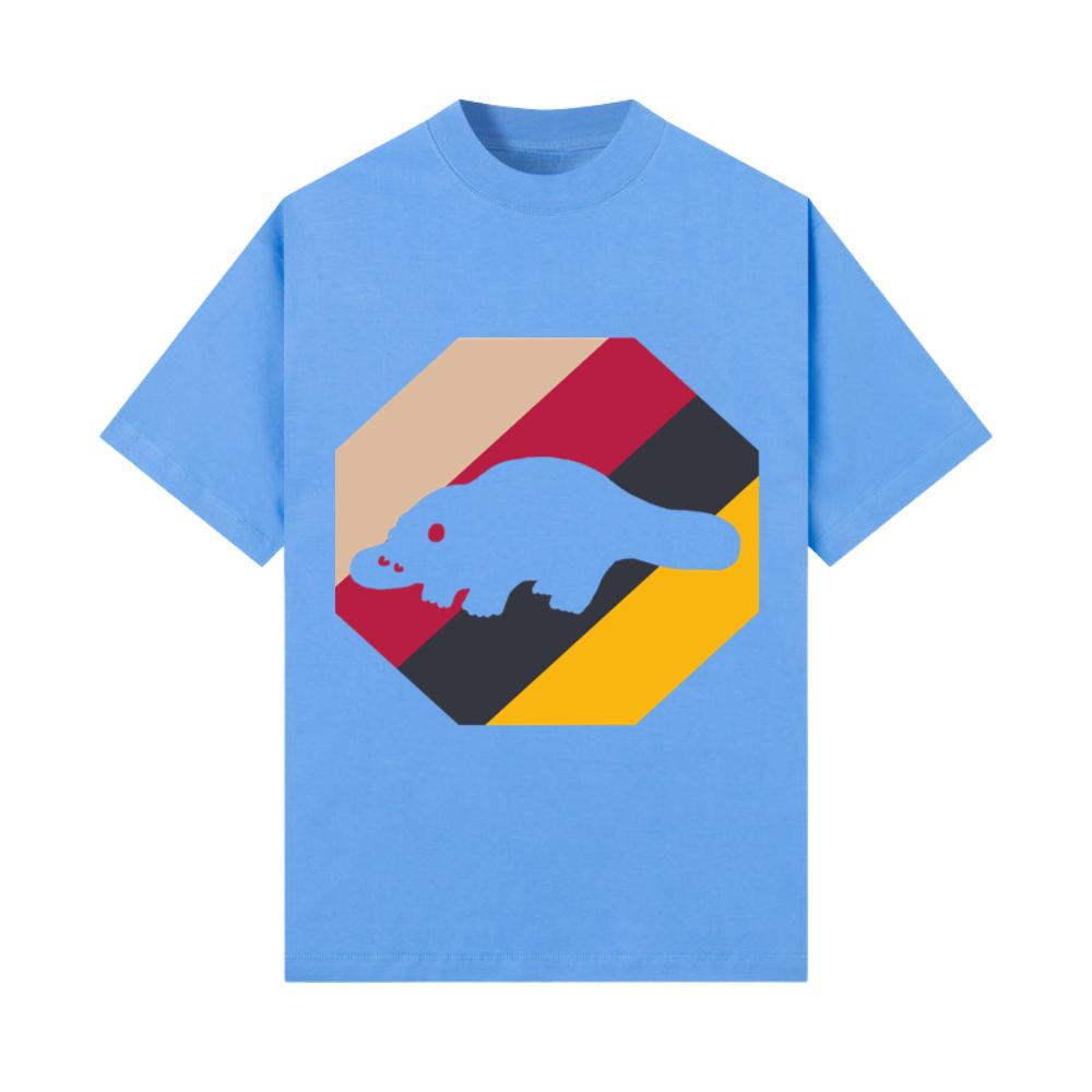 Platypus Motif Animal Late Riser Positive Vibes T-Shirt