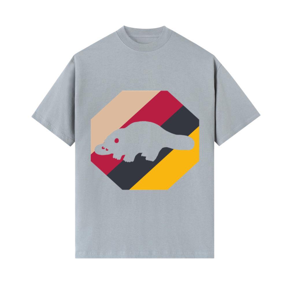 Platypus Motif Animal Late Riser Positive Vibes T-Shirts
