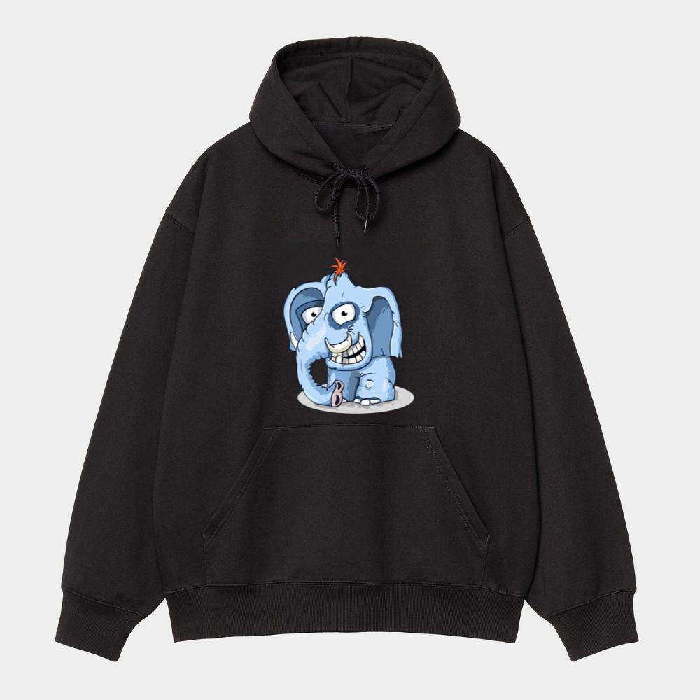 Playful Blue Elephant Hoodie