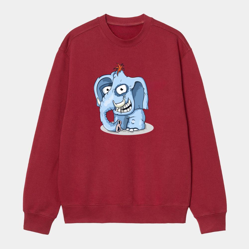 Playful Blue Elephant Sweatshirt