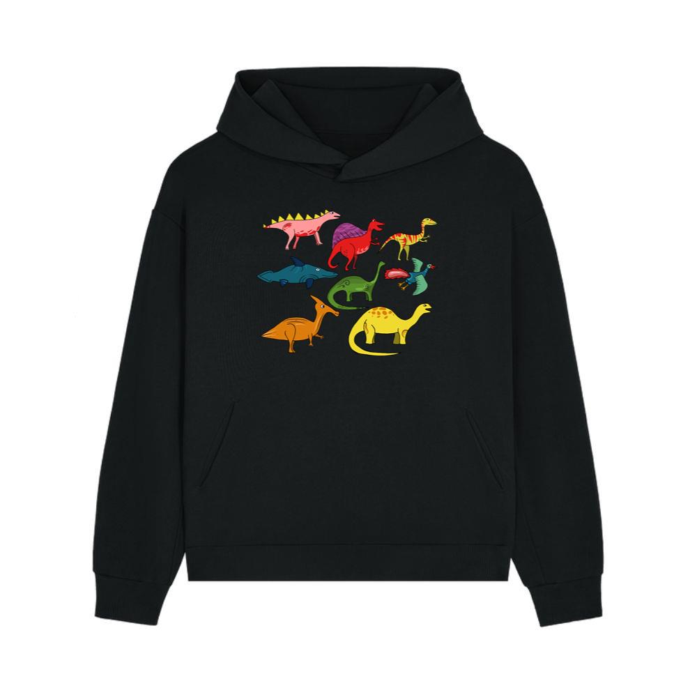 Playful Cartoon Dinosaurs Hoodie