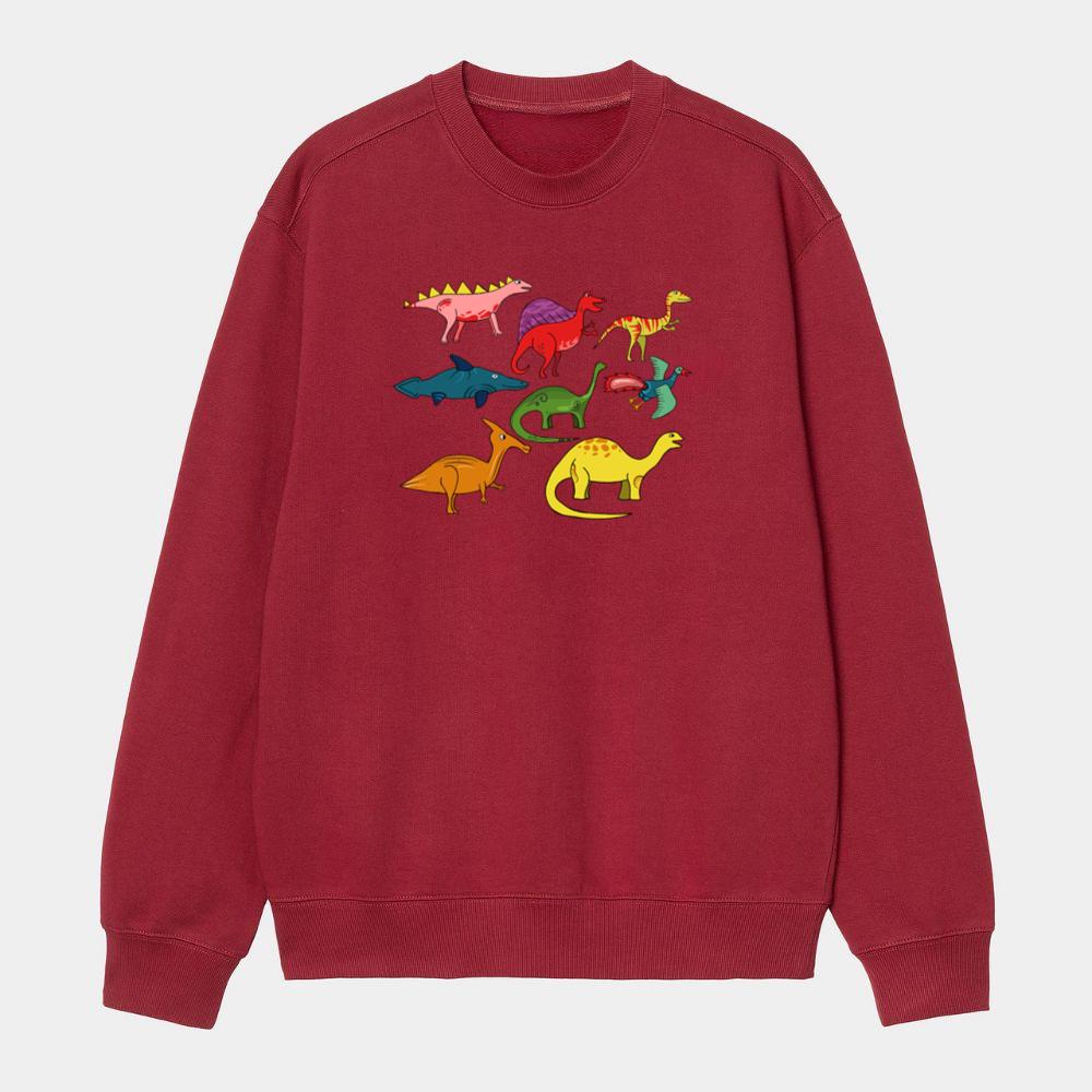Playful Cartoon Dinosaurs Sweatshirt