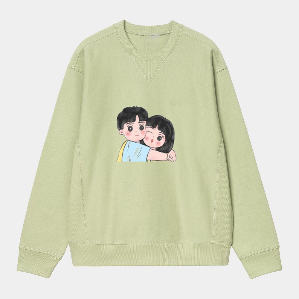 Playful Couple Hug Sweatshirt