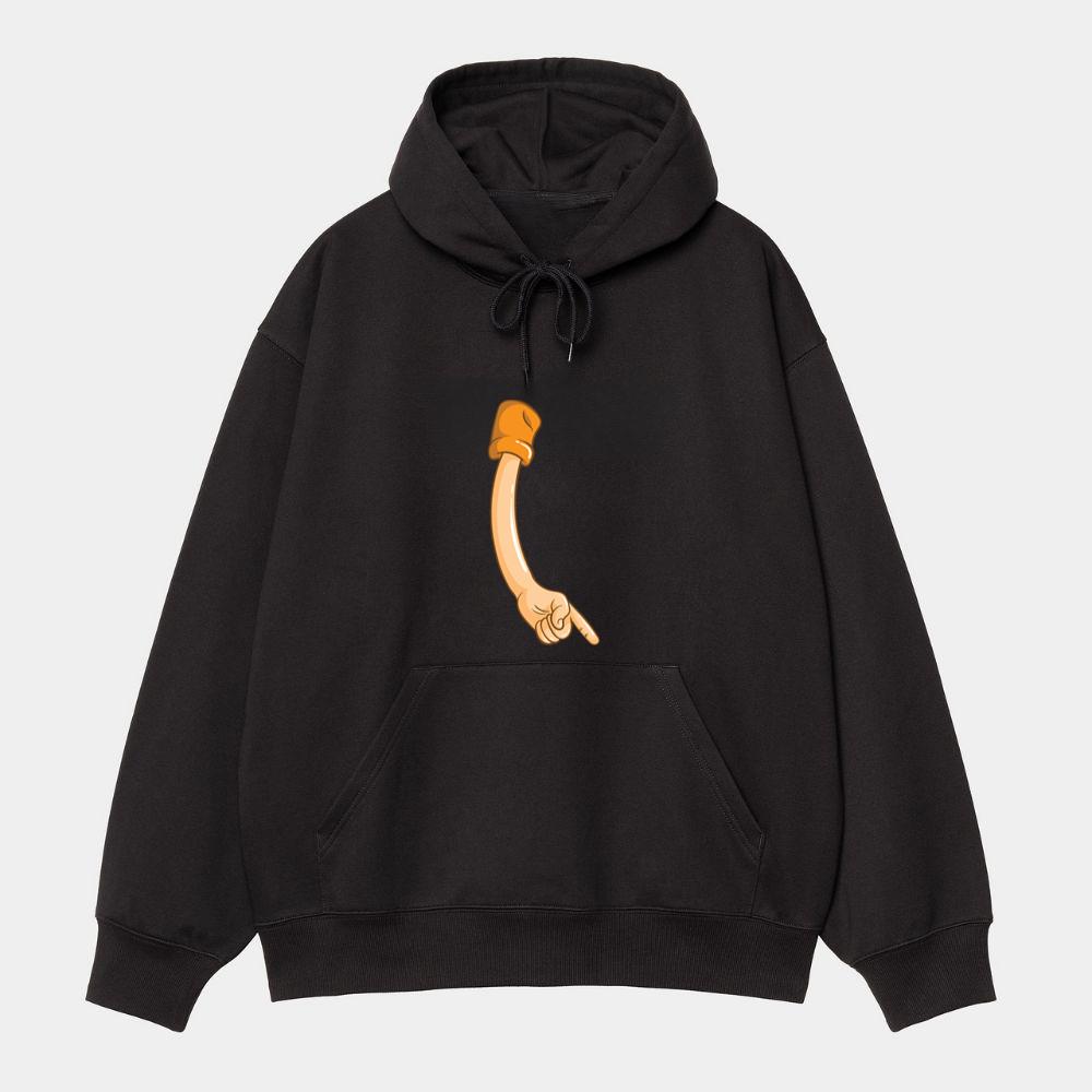 Pointing Cartoon Arm Hoodie