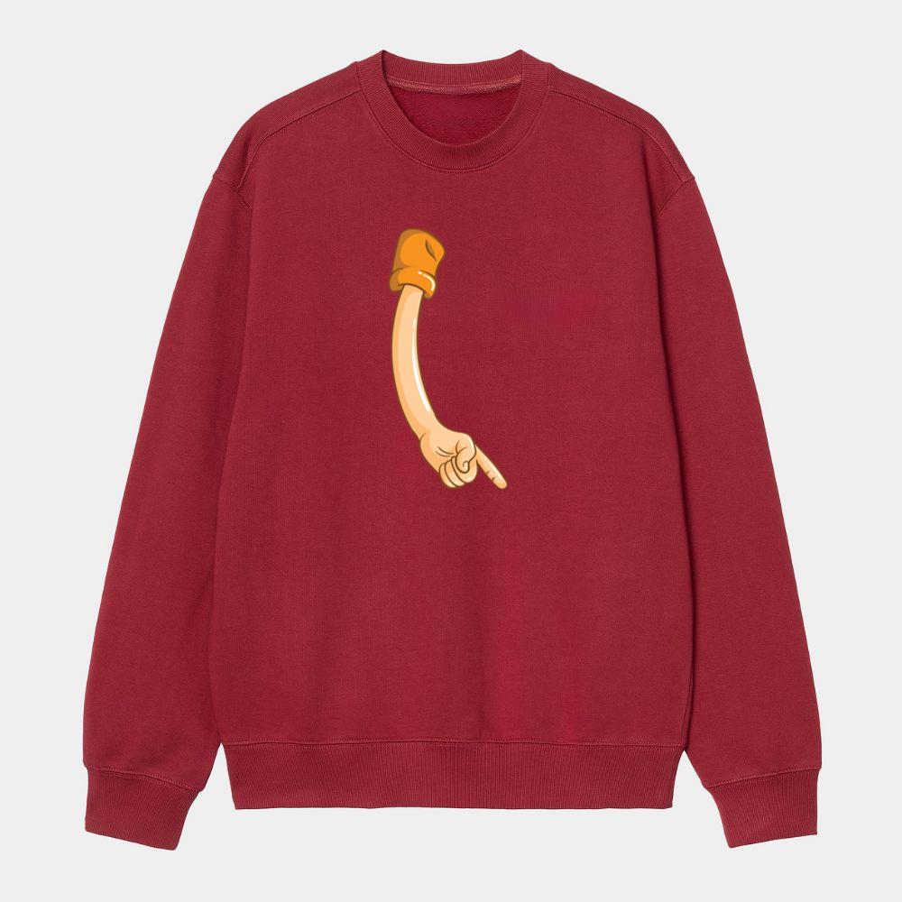 Pointing Cartoon Arm Sweatshirt