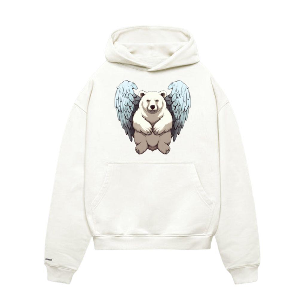 Polar Bear Angel - Charming Animal Design Hoodie
