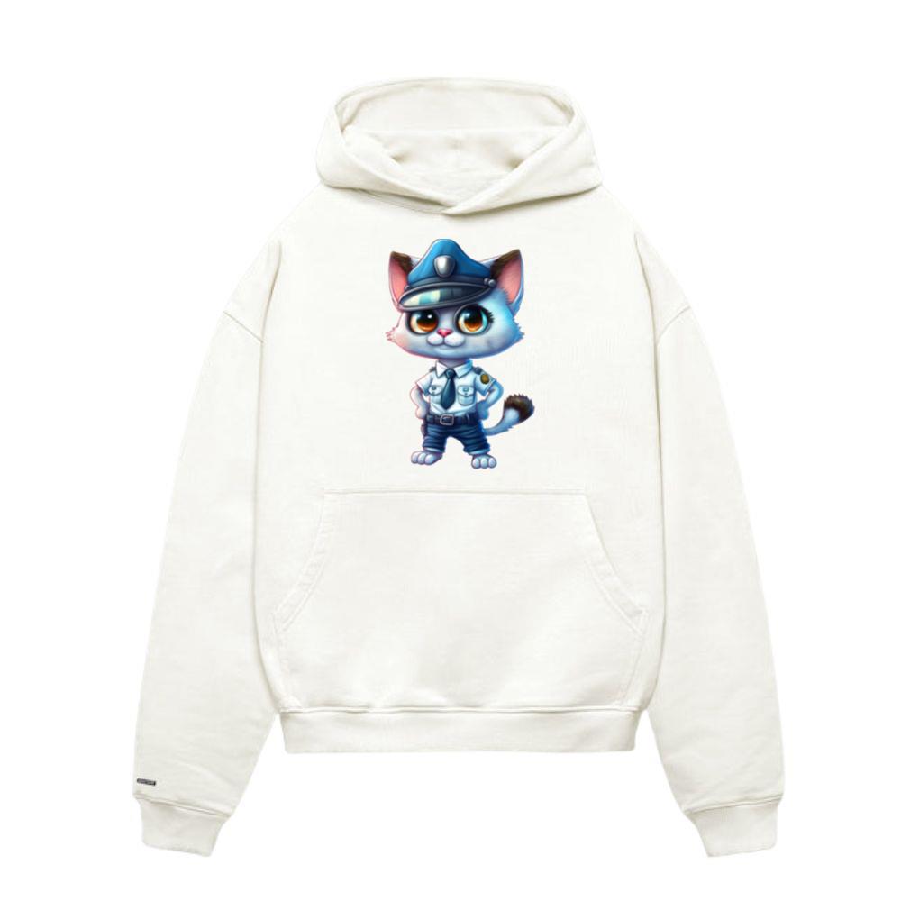 Police Cat Cute Animal Lover. Hoodie