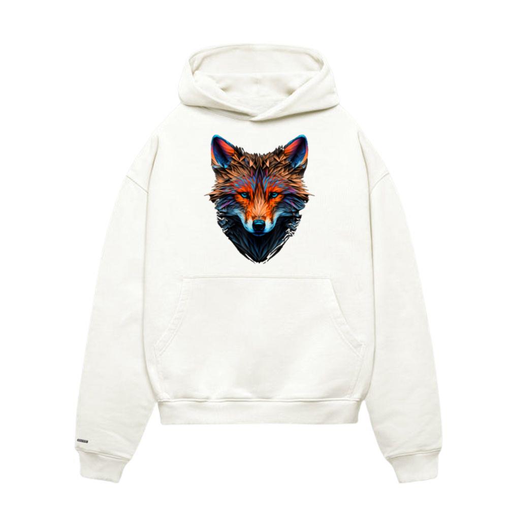 Polygon Animal Motif Graphic Hoodie