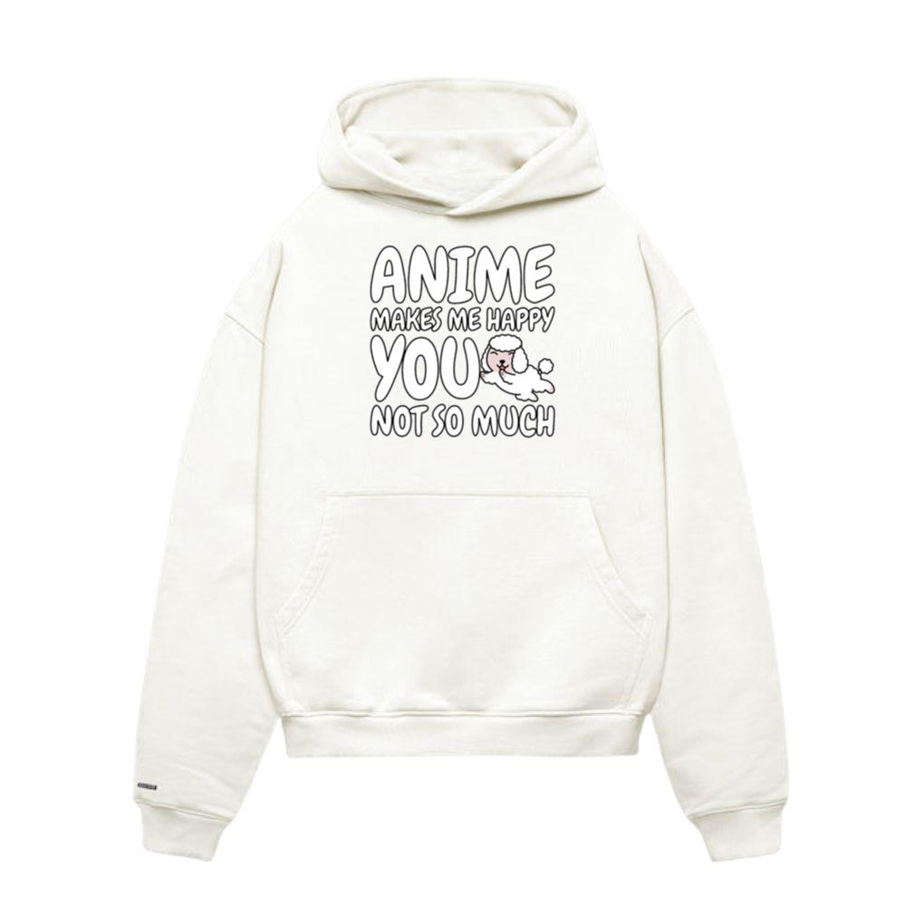 Poodle Anime Makes Me Happy Hoodie