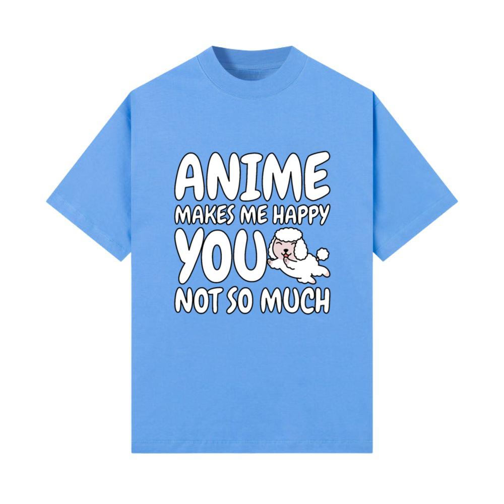 Poodle Anime Makes Me Happy T-Shirt