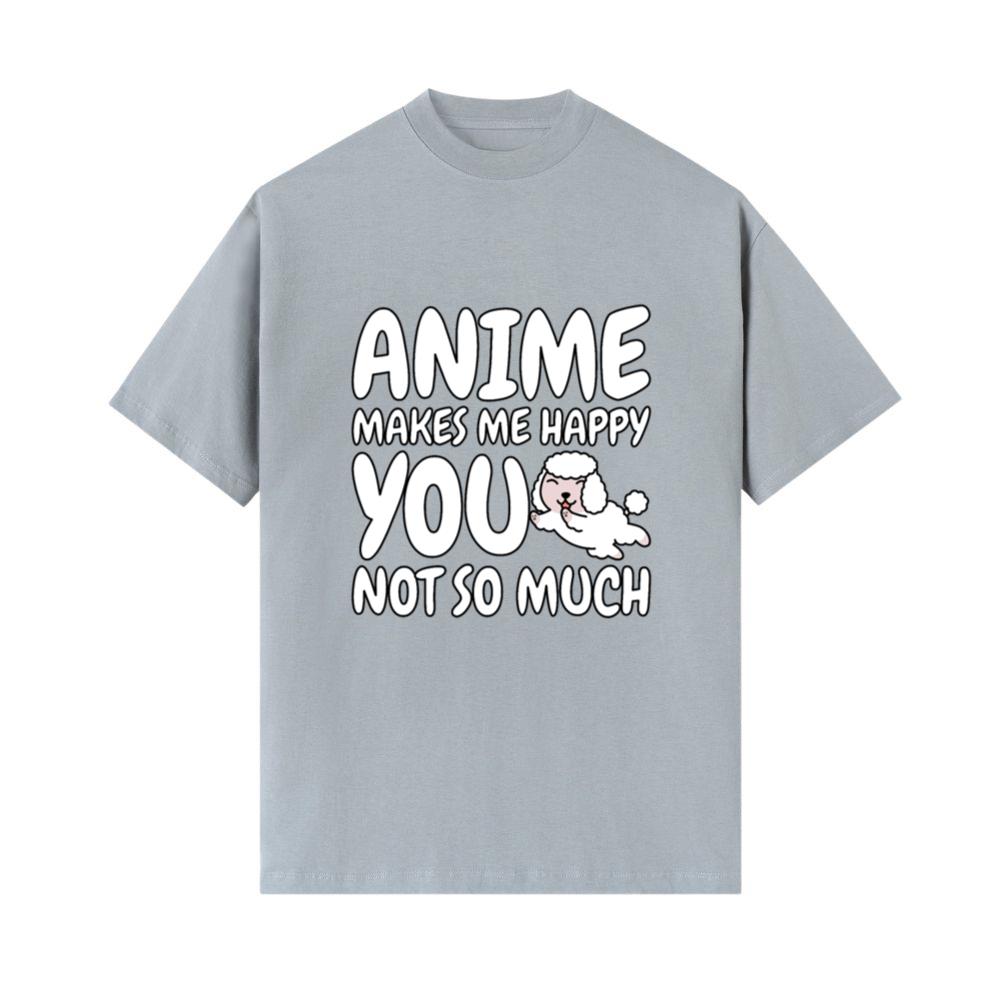 Poodle Anime Makes Me Happy T-Shirts