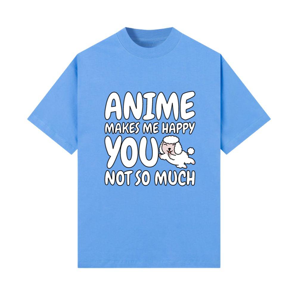 Poodle Anime Makes Me Happy T-Shirts