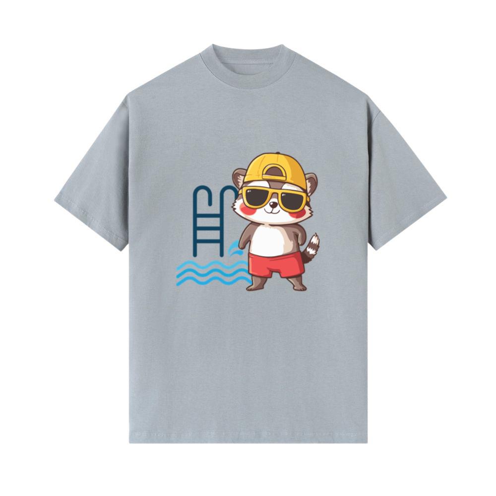 Pool Day Raccoon - Funny Cutesy Cute Animal T-Shirts