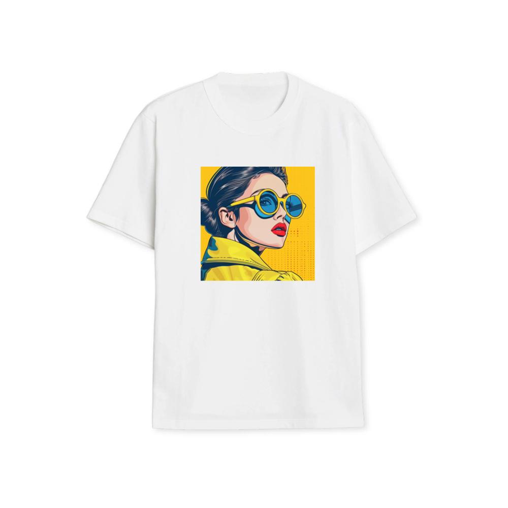 Pop-Art Portrait in Sun-Kissed Hues T-Shirts