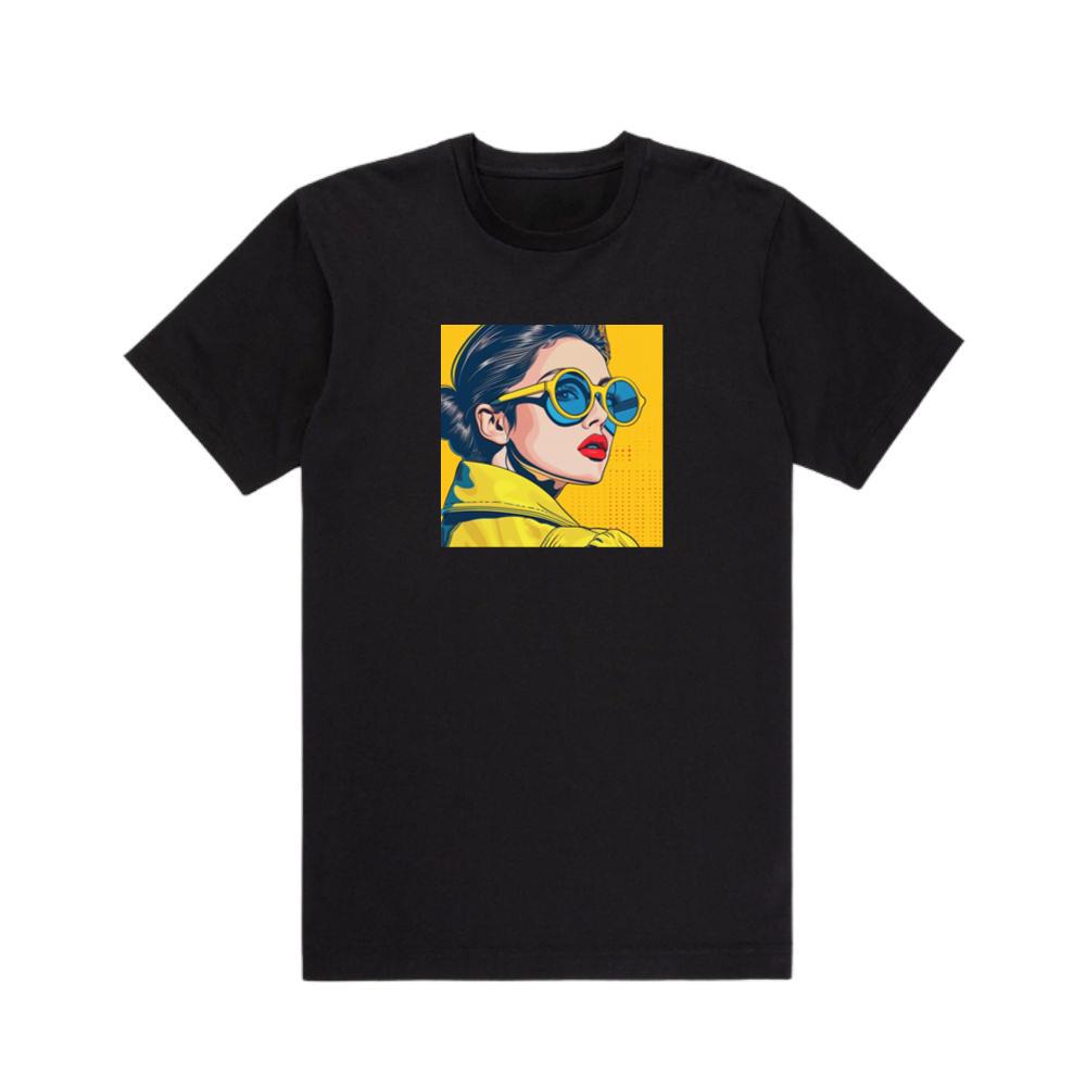 Pop-Art Portrait in Sun-Kissed Hues T-Shirts