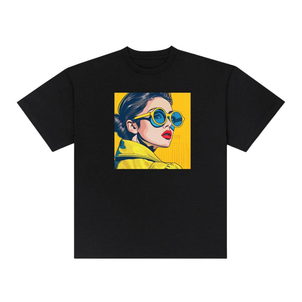 Pop-Art Portrait in Sun-Kissed Hues T-Shirts