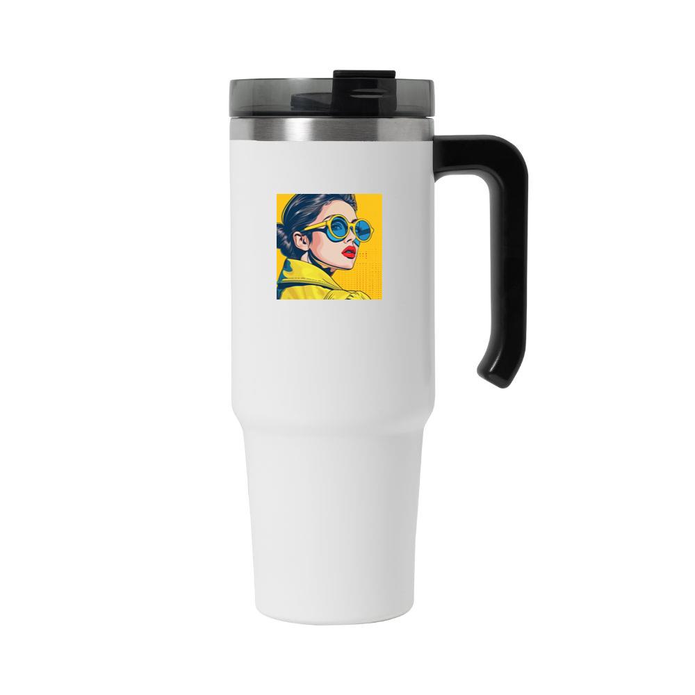 Pop-Art Portrait in Sun-Kissed Hues Tumbler