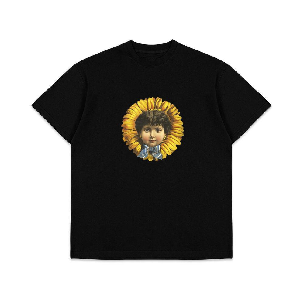 Portrait of a Girl with Sunflower T-Shirts
