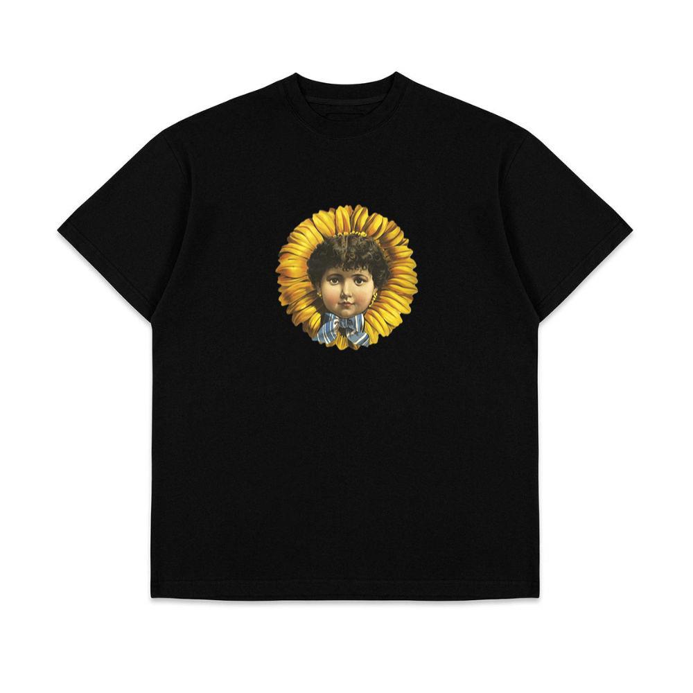 Portrait of a Girl with Sunflower T-Shirts