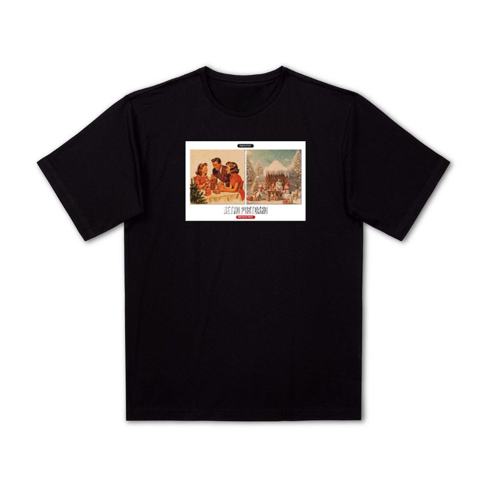 Postcard with Family and Winter Scenes. T-Shirts