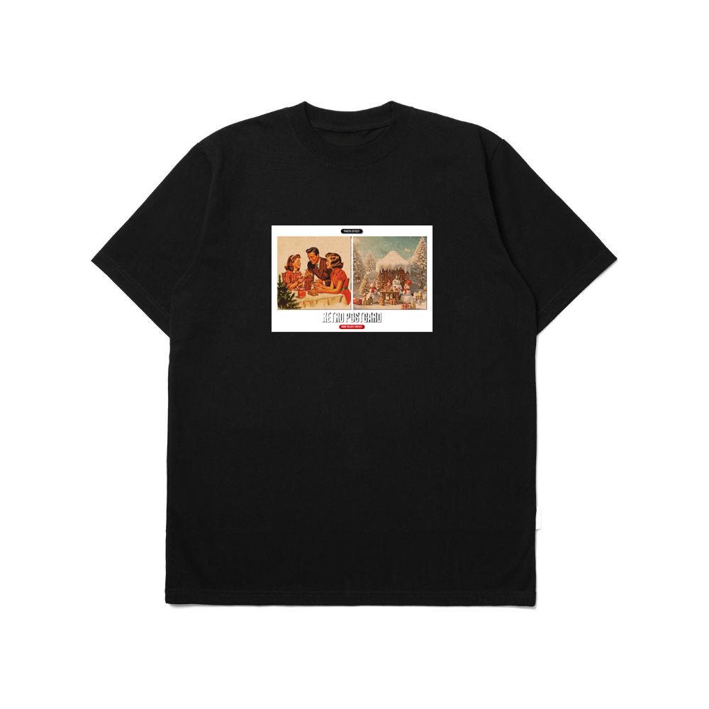 Postcard with Family and Winter Scenes. T-Shirts