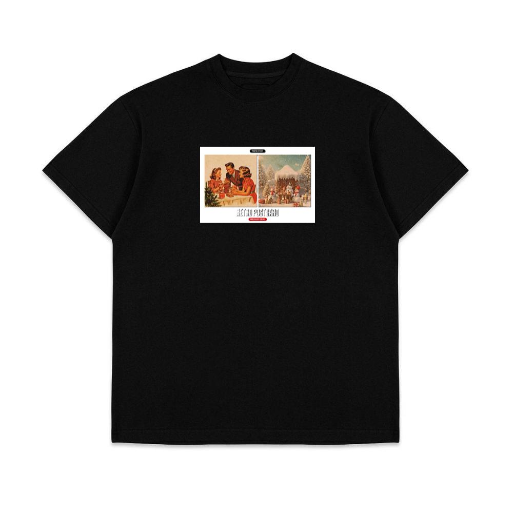 Postcard with Family and Winter Scenes. T-Shirts